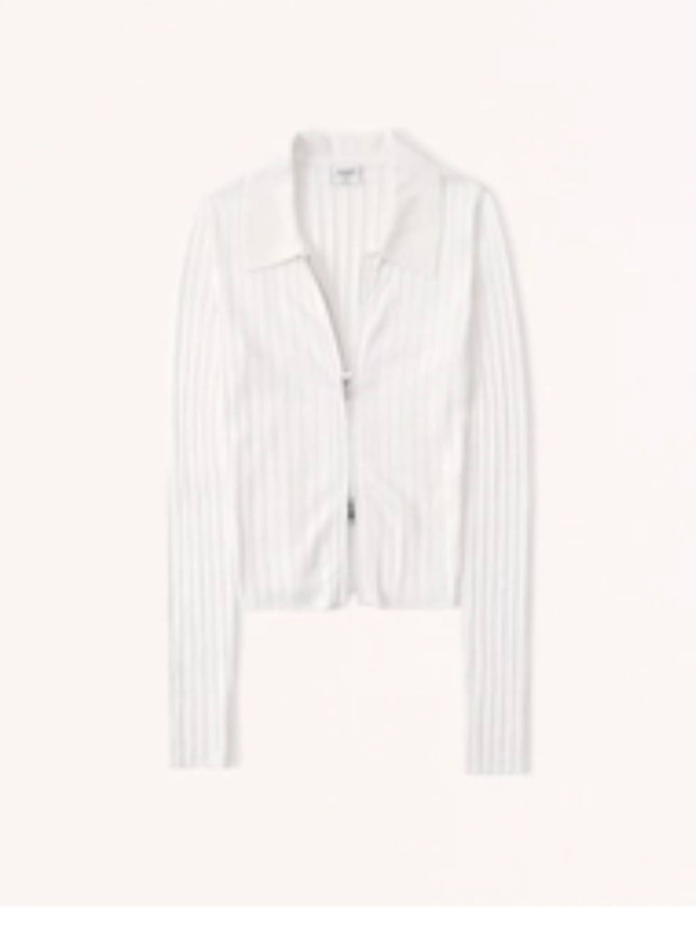Abercrombie long sleeve slim zip polo top